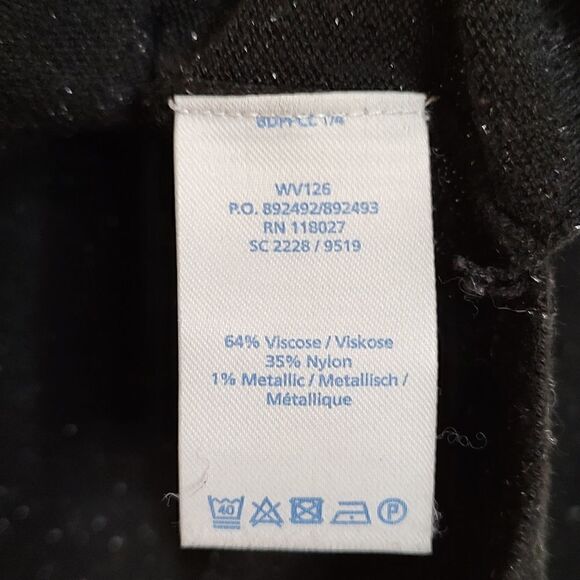 Boden Aurelie Sparkle Long Sleeve Sweater Top Black - Picture 6 of 8